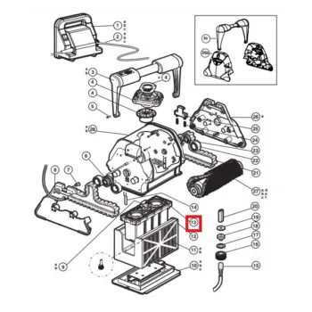 Blok silnika do odkurzacza Hayward QC RCX43000