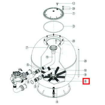 Separator do filtra Hayward PRO S360SLE (RRFI0008.03R500201150000)