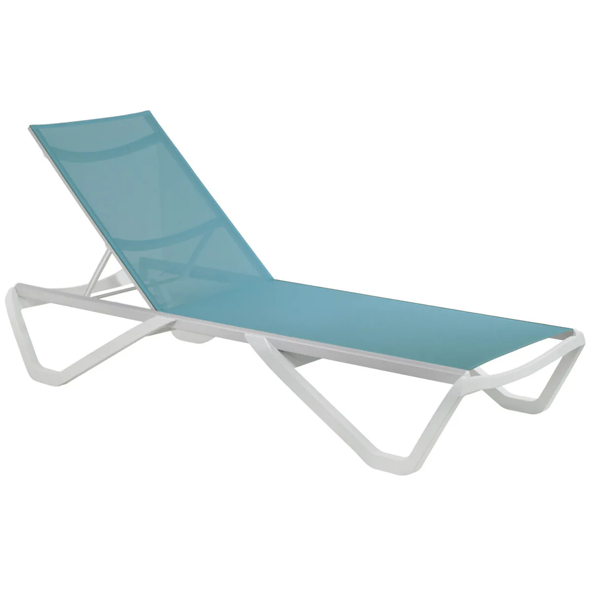 Leżak Aquaviva Wave turkusowy z białym