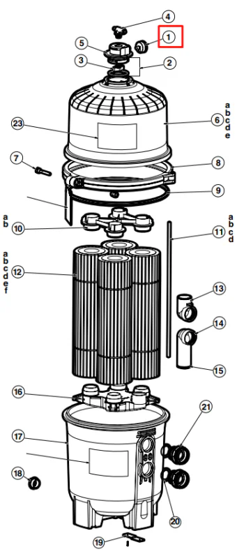 Manometr do filtrów Hayward SwimClear (ECX2712B1)