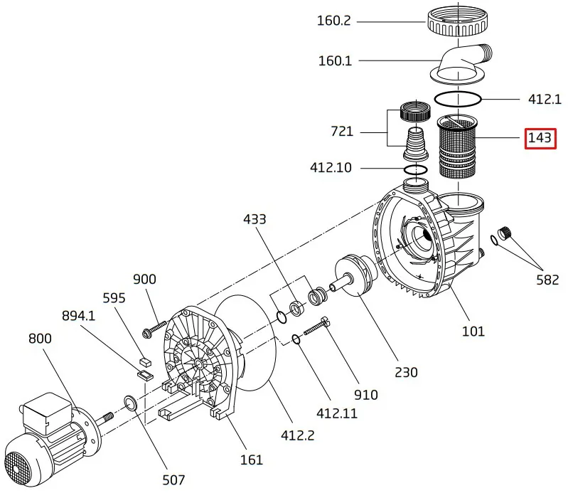 Kosz filtra wstępnego pompy Speck BADU PICCO ІІ (292.1514.300)