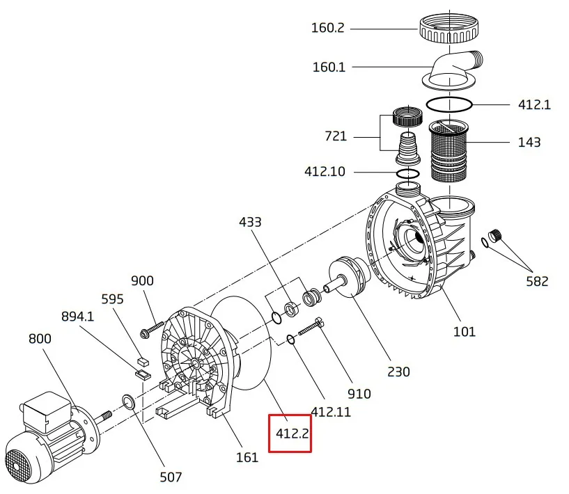 Pierścień uszczelniający obudowy pompy Speck BADU PICCO ІІ, 158х6 mm (292.1541.220)