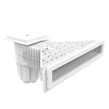 Skimmer do basenów foliowych Emaux EM0180-SV MIRROR, wstawki mosiężne