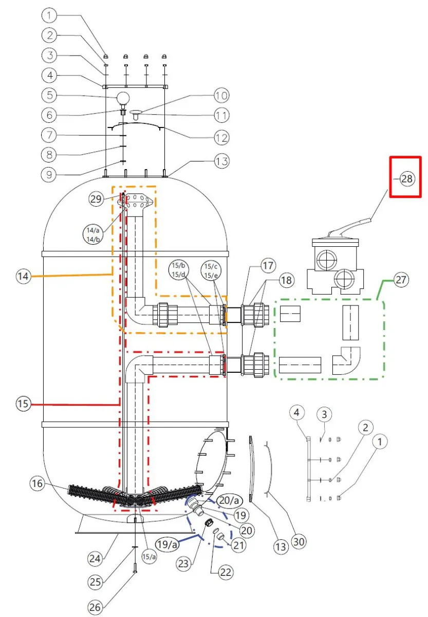 Zawór 1.5" do filtra CAPRI-HP 650 (22950741)