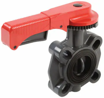 Zawór motylkowy PVC V800 Astore 1V80011000W bez kołnierzy, d110 mm
