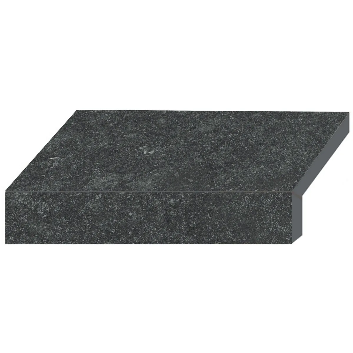 Płytka basenowa brzegowa typu L Aquaviva Stellar Dark Grey, 600x345x50 (20) mm