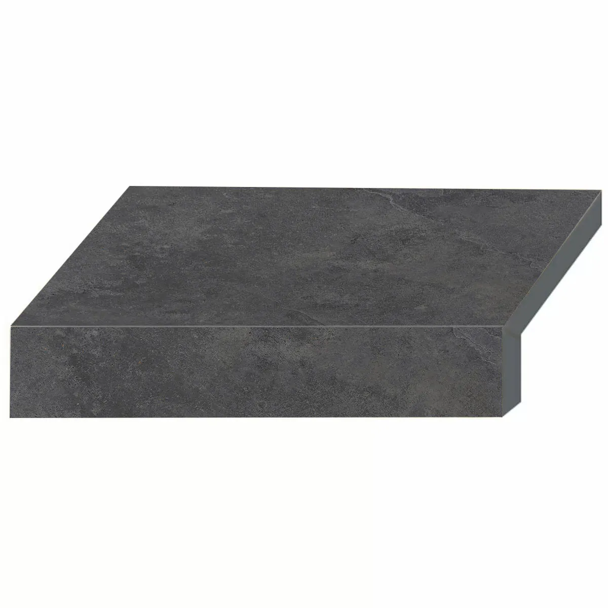 Płytka basenowa brzegowa typu L Aquaviva Dusk Antracite, 600x345х50 (20) mm