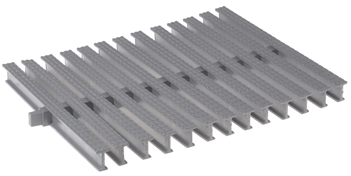 Kratka przelewowa do basenu Aquaviva KP HKE03-G Classik z połączeniem centralnym 245x25 mm (szara)