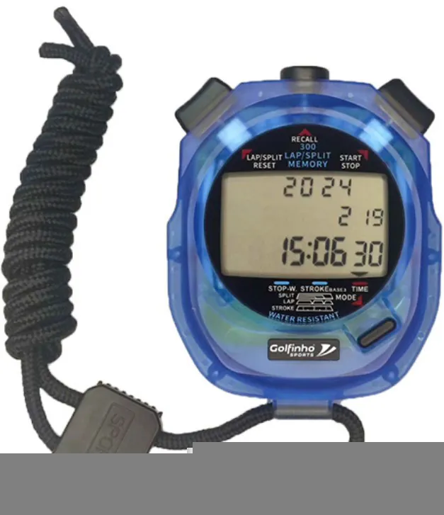Stoper sportowy Golfinho MC832 do pływania 300 Memories