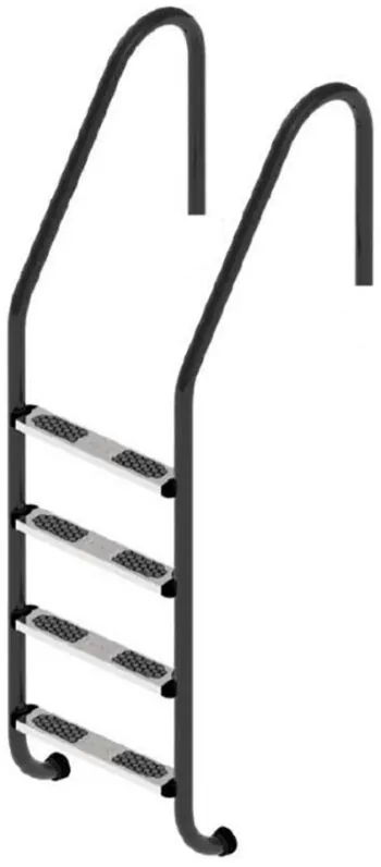 Drabinka do basenu Flexinox Standard Nero (4 stopnie) Black, AISI-316L