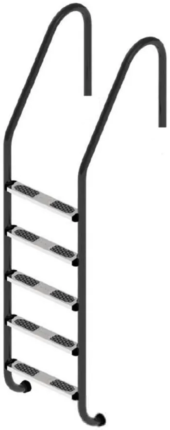 Drabinka do basenu Flexinox Standard Nero (5 stopni) Black, AISI-316L