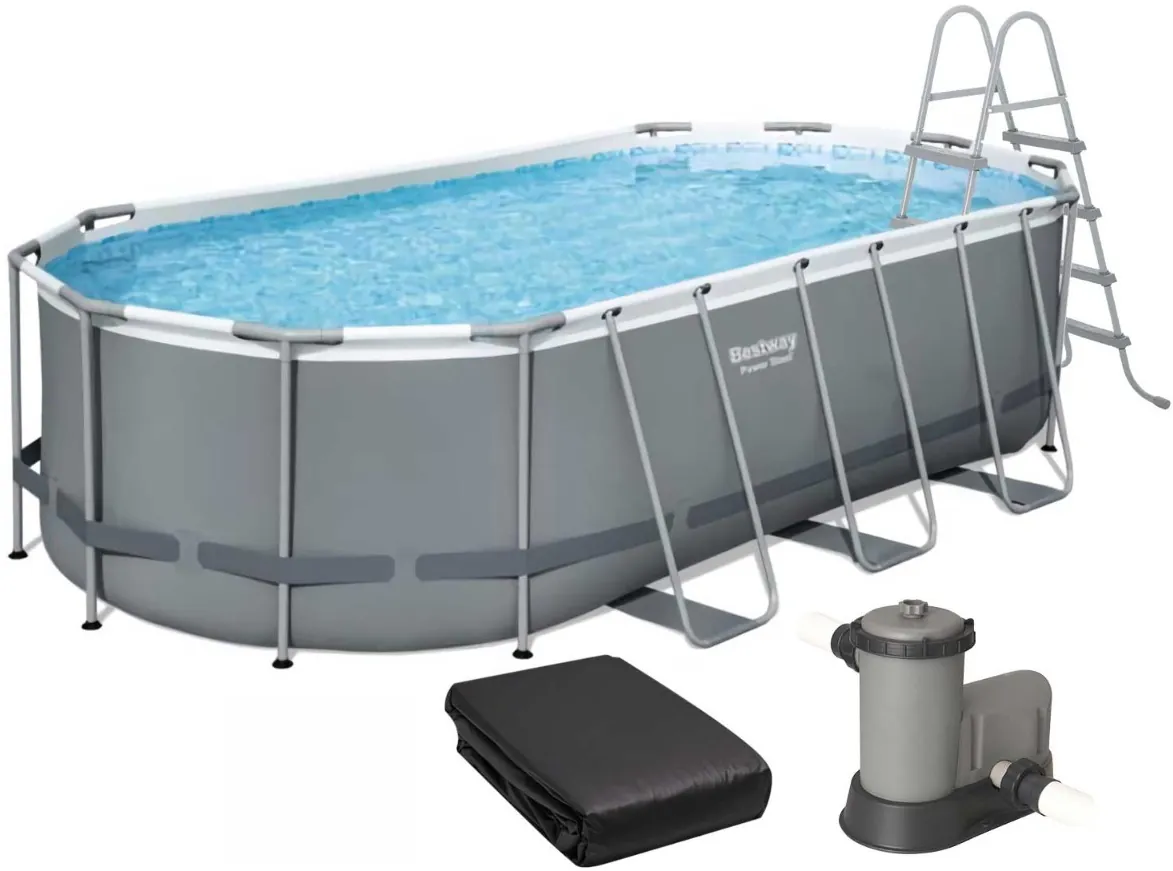 Basen stelażowy Bestway 56710 (549х274х122 cm) z filtrem wkładowym, drabinką i pokrywą