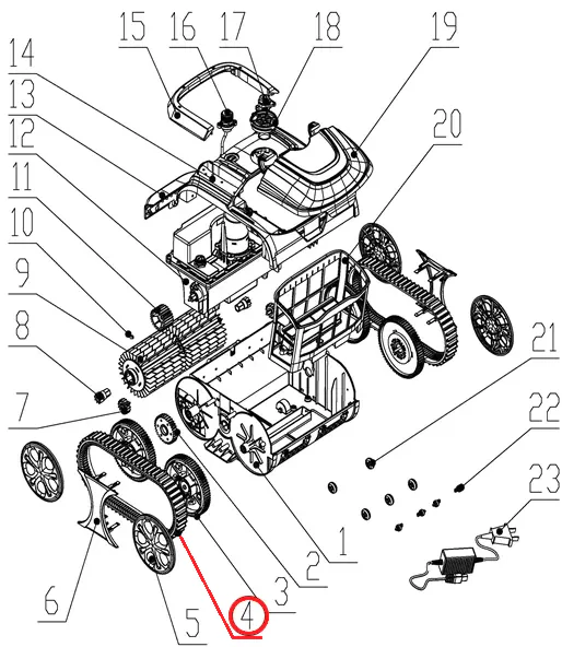 Pasek do odkurzacza Wybotics WY200, (Nr4 S.WY3312Pro.14.006)