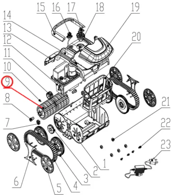 Zestaw rolek do odkurzacza Wybotics WY200, (Nr9 B.WYBOT S1.06.001)