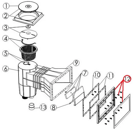 Rama skimmera Emaux EM0140 Wide