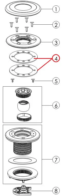 Pierścień uszczelniający dyszy EM2836, 4412, 4414