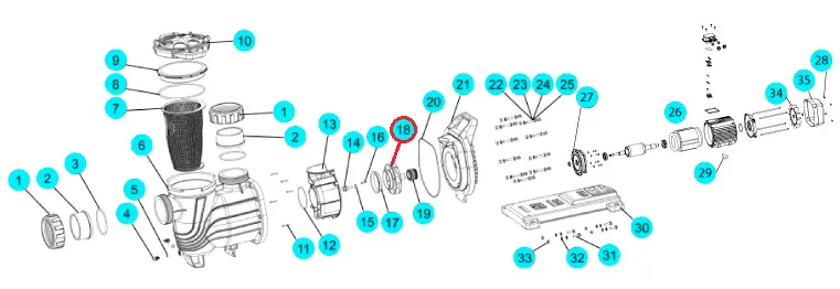 Wirnik pompy Aquaviva SEQWEQ750, SLP750TWLP750T, (A03070176 nr 21)