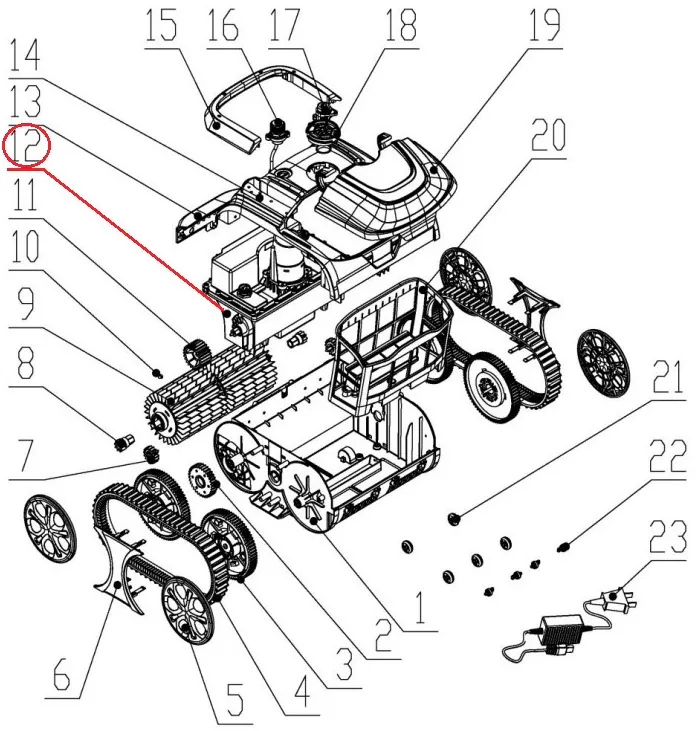 Blok silnika do odkurzacza Wybotics WY200 (No 12 B.WYBOT S1.04.002)