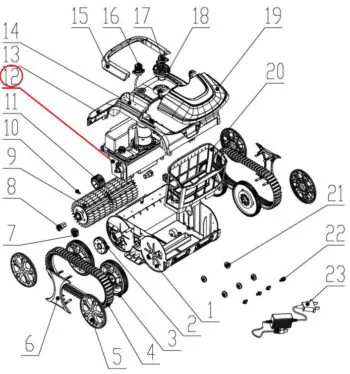 Silnik napędowy do odkurzacza Wybotics WY200 (No 12 B.WYBOT S1.04.001)