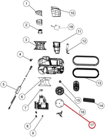 Zestaw nakładek na koła do robota odkurzającego Fairland X30-X80, (ze śrubami)