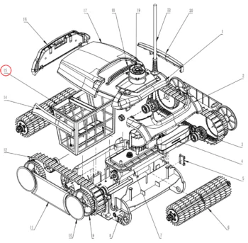 Koszyk filtra do odkurzacza Wybotics WY350 (B.WY310.01.004)