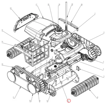 Zestaw mechanizmu napędowego do odkurzacza Wybotics WY350 (B.WY360.02.001)