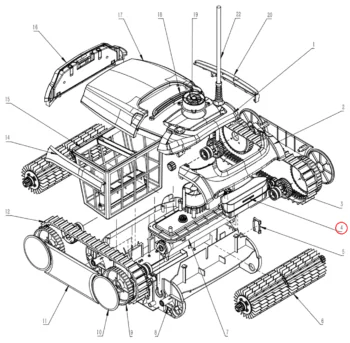 Zestaw uszczelek bocznych do obudowy odkurzacza Wybotics WY350 (B.WY3051.09.002)