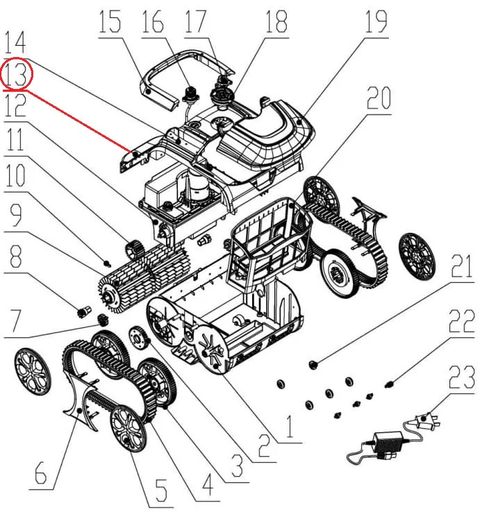 Uszczelniona jednostka czujnika do odkurzacza Wybotics WY200 (B.WYBOT S1.05.002)
