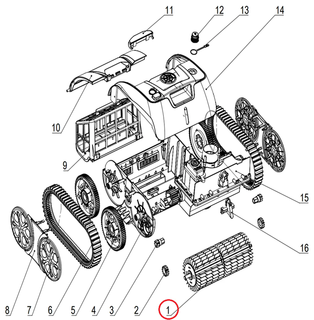 Wałek czyszczący do odkurzacza Aquajoy Cyclone C1 Pro (B.WY3312.04.007)