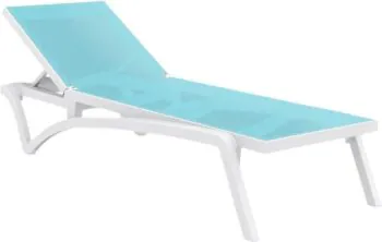 Leżak Aquajoy Pacific, biały z turkusowym