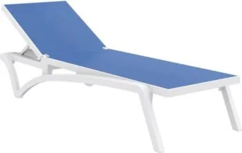 Leżak Aquajoy Pacific, biały z niebieskim