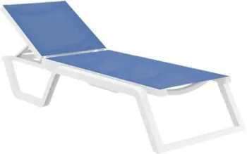 Leżak Aquajoy Rio PRO, biały z niebieskim