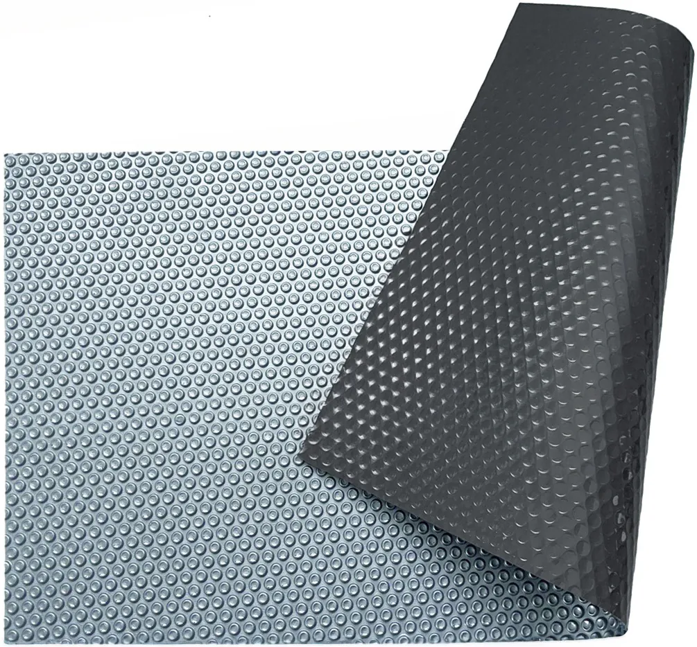 Folia solarna do basenu Aquajoy Platinum Bubbles Gray 500 µm, szerokość 7.5 m (30 m.b.), srebrno-szara