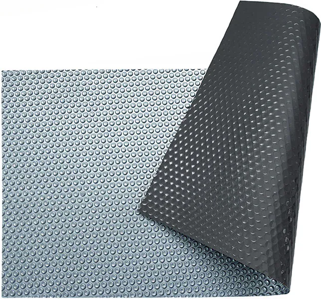 Folia solarna do basenu Aquaviva Platinum Bubbles Gray 500 µm, szerokość 4 m (50 m.b.), srebrno-szara