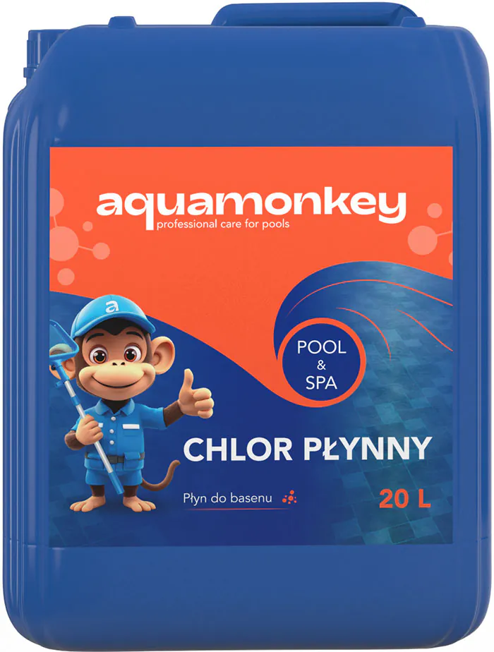 Chlor płynny do basenu Aquamonkey, 20 l
