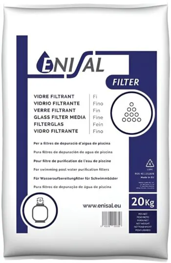 Piasek szklany ENISAL Fine 0.5–1.5 mm (20 kg)