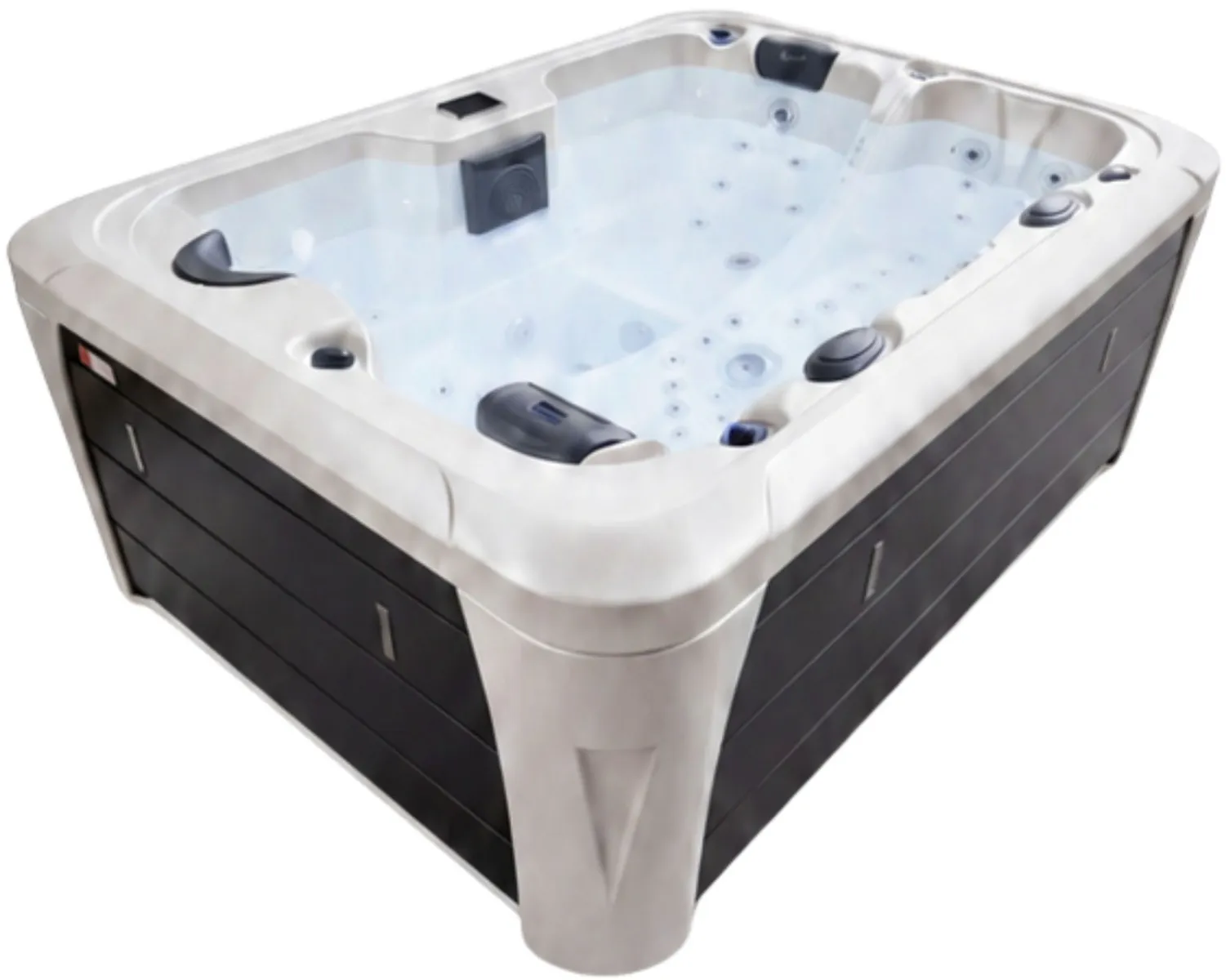 Wanna SPA z hydromasażem Aquajoy Miami (230х170х92 cm), marmur srebrnobiały