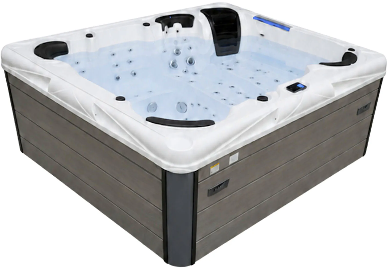 Wanna SPA z hydromasażem Aquajoy Saint-Tropez (280х230х95 cm), srebrzysto-biały marmur