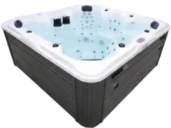 Wanna SPA z hydromasażem Aquajoy Maldives (230х230х95 cm), srebrnobiały marmur, z głośnikami i podświetleniem LED
