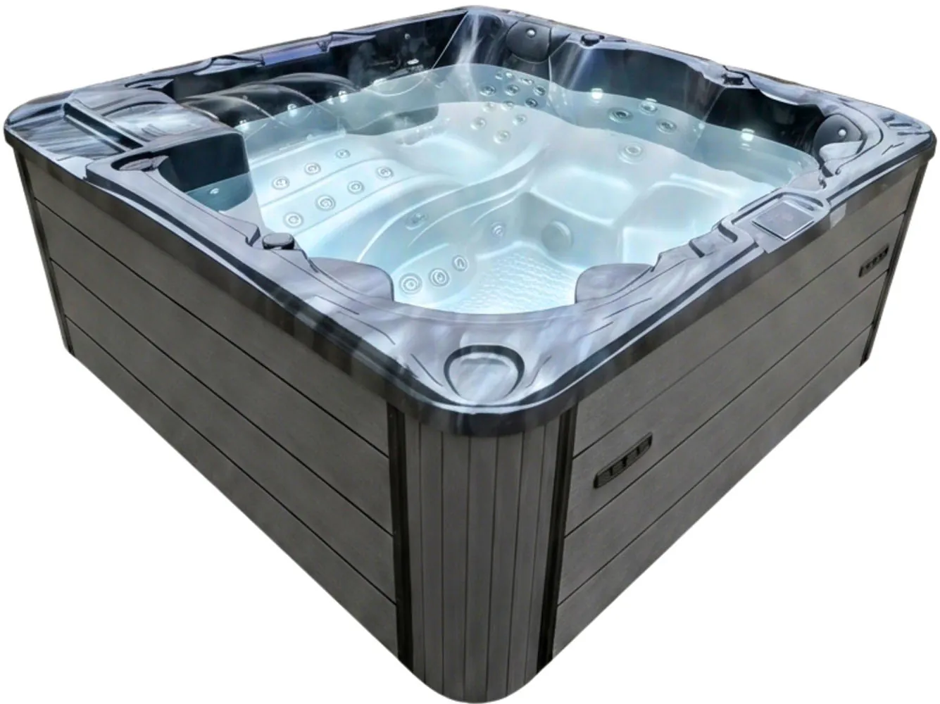 Wanna SPA z hydromasażem Aquajoy Borneo (230х230х96 cm), ciemny opal