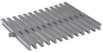 Kratka przelewowa Aquajoy KP HKE03-G Classik z centralnym łączeniem 245x25 mm (szara)