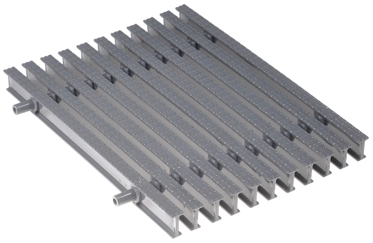 Kratka przelewowa Aquajoy KP HKE08-G Classik z podwójnym łączeniem 295x25 mm (szara)