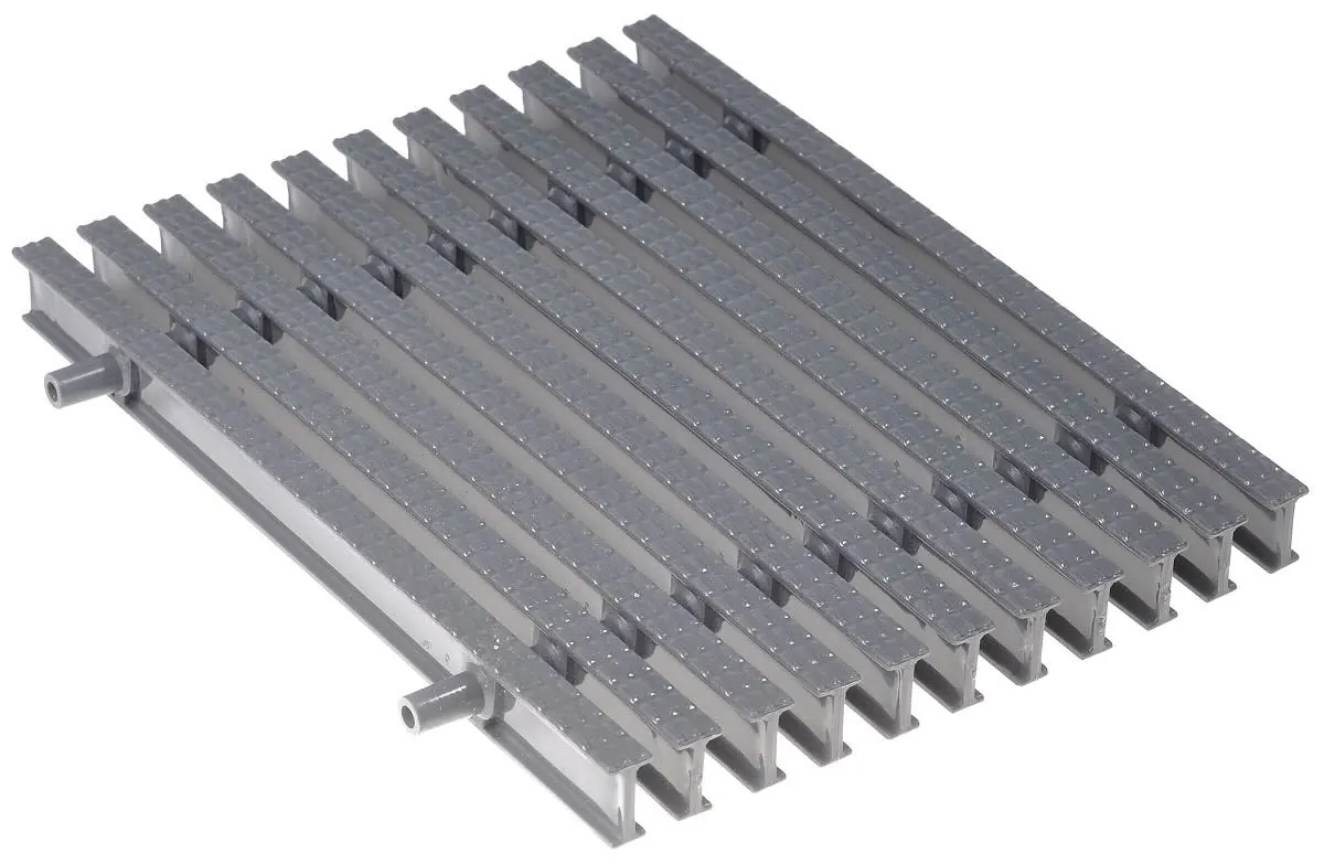 Kratka przelewowa Aquajoy KP HKE06-G Classik z podwójnym łączeniem 195x25 mm (szara)