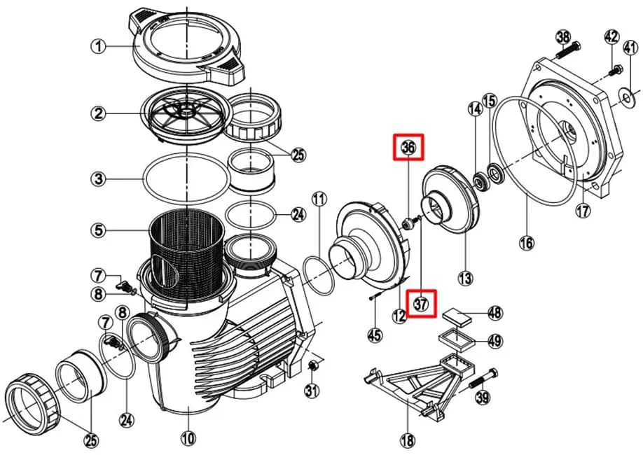 Zestaw śrub Hayward KPR HCP3600 (500100190002)