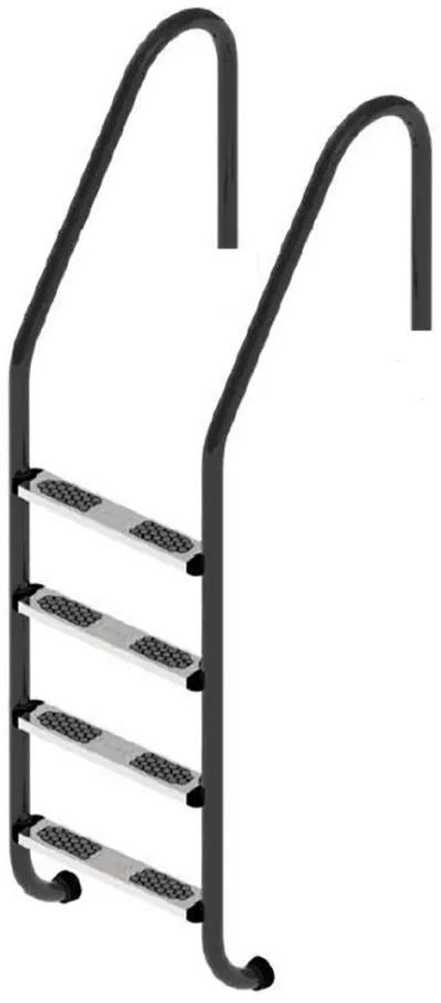 Drabinka do basenu Flexinox Standard Nero (4 stopnie) Black, AISI-316L, obniżka
