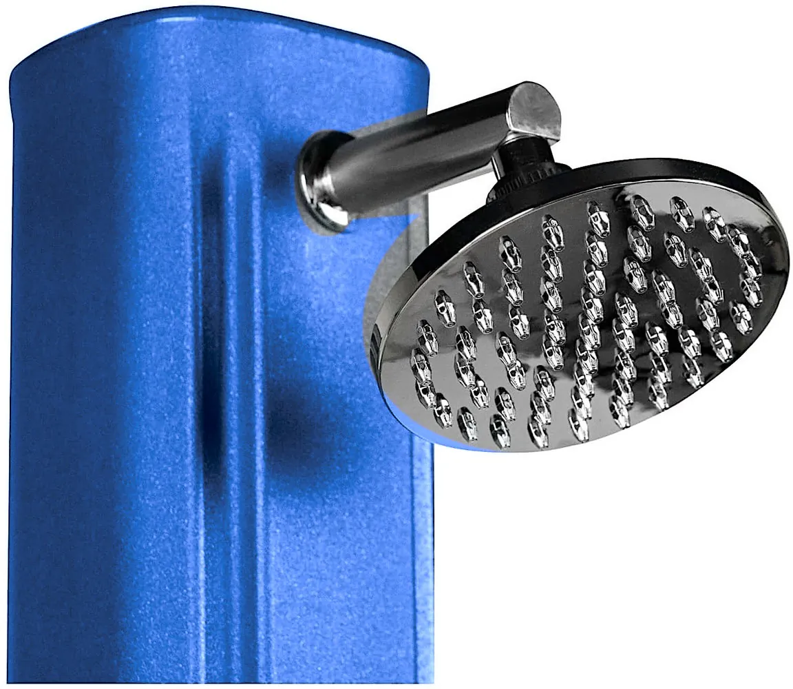 Prysznic solarny Aquajoy Big Happy Five z kranikiem do mycia stóp, niebieski, 36 l - obrazek 3