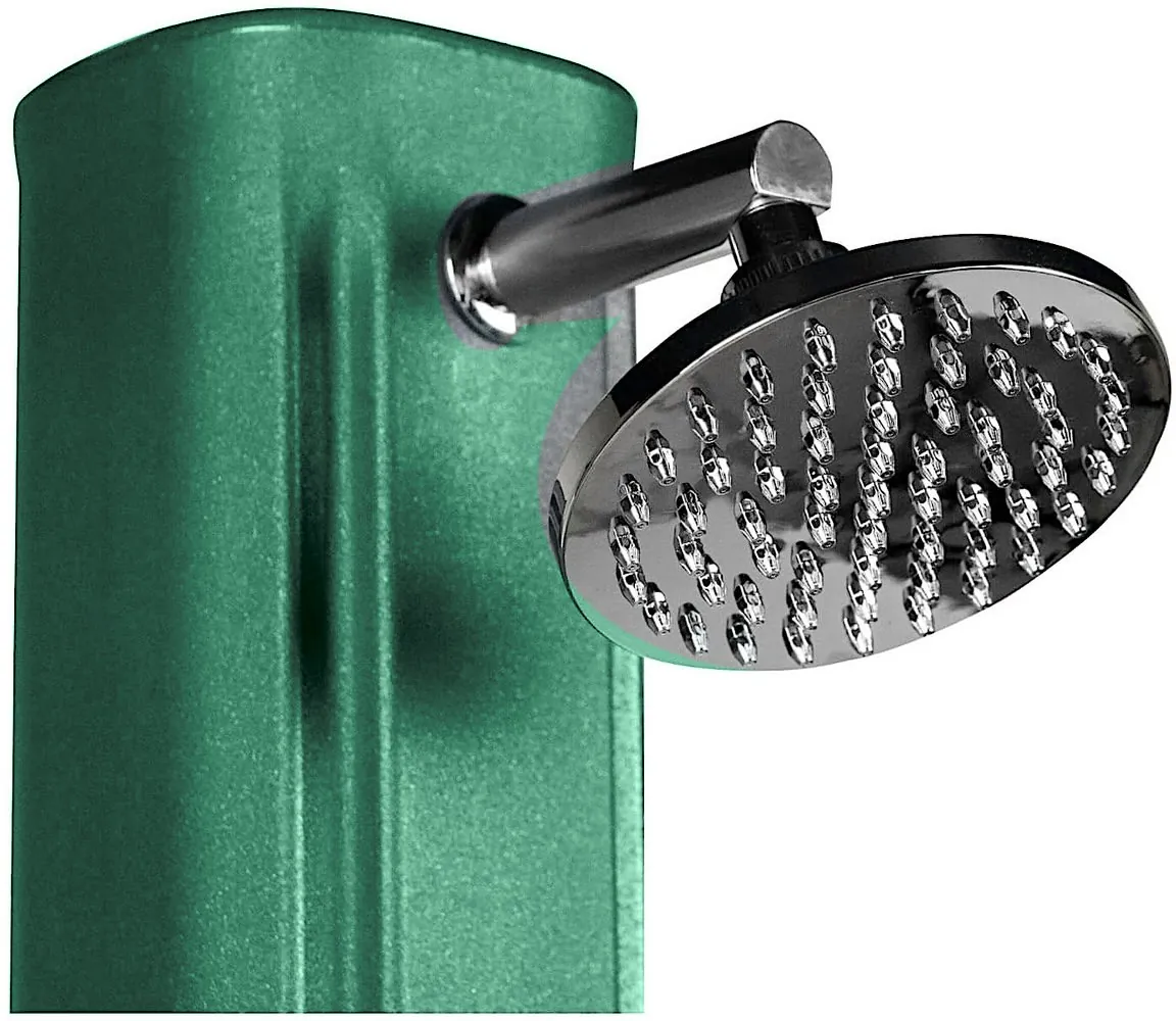 Prysznic solarny Aquajoy Big Happy Five z kranikiem do mycia stóp, ciemnozielony, 36 l - obrazek 3